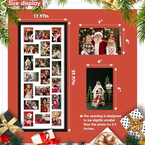 DUENPY 16x38 Collage Frame For 20 4x6 Photos Black - Image 3