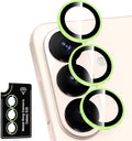 for Samsung Galaxy S26 Camera Lens Protector, Individual Metal Ring Tempered Glass Lens Cover, [Strong Adsorption] Scratch Resistant Ultra-Thin HD Clear Lens Cover, 1 Set-Yellow Shine by Btscase
