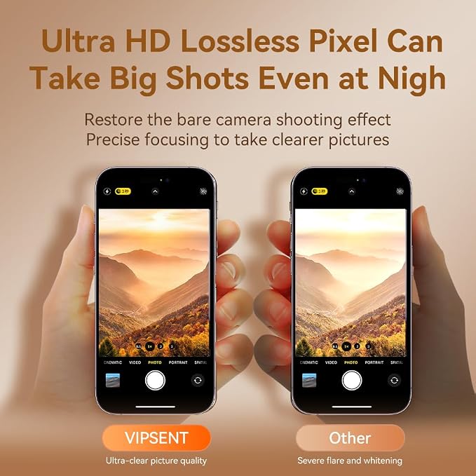 Camera Lens Protector for iPhone 17 Pro Max 6.9",9H Tempered Glass，Ultra HD, Scratch Resistance Easy to Install，Case Friendly， 3-Pack - Image 3