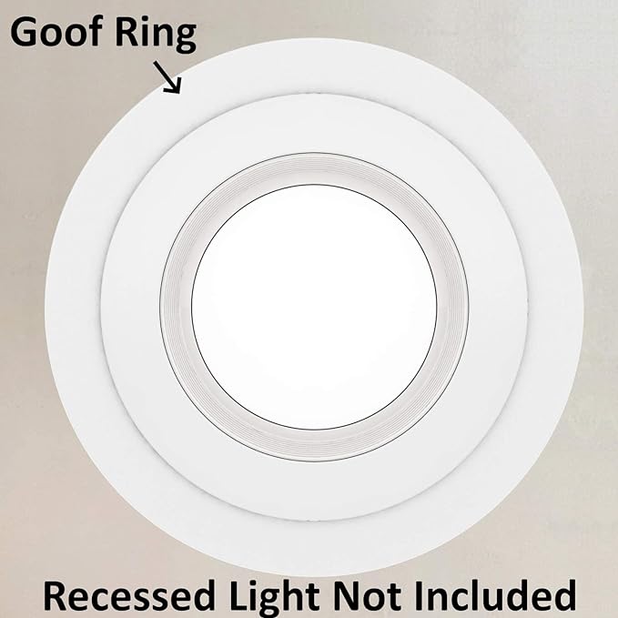 25 Pack Gloss White Goof Trim Ring for 8" Inch Recessed Can Lighting Down Light, Outer Diameter 8.6 Inches, Inner Diameter 6.2 Inches - Image 5