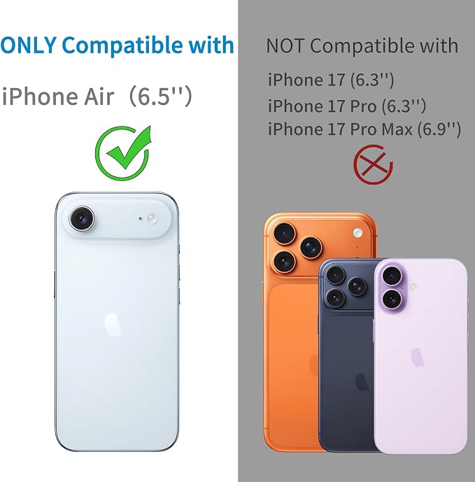 Dengduoduo 3 Pack Camera Lens Protector for iPhone Air, Tempered Glass, Ultra HD, 9H Hardness, Anti-Scratch, Case Friendly,[No Affect on Night Shots], Pink - Image 2