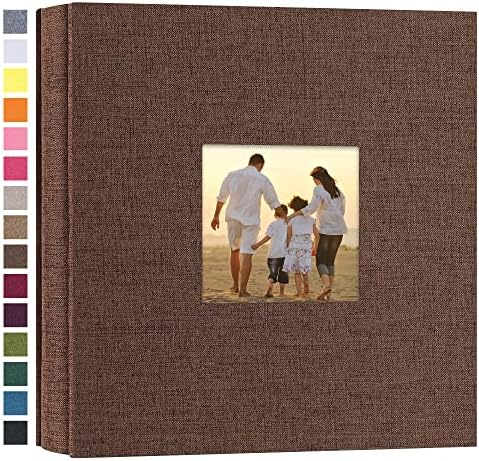 potricher Photo Album 4x6 Pictures, 200 Pockets, Linen Cover, Brown by potricher