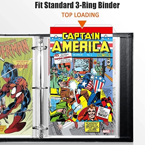 Comic Book Bags, Binder Sleeves for Comic Books, 12 Pack Comics Protector Bags - Image 3