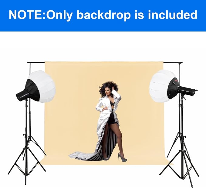 Joccun 8X10FT Champagne Backdrop Background for Photography,Polyester Backdrop Curtain Background Screen for Photography,Photoshoot,Video Recording,Studio(8X10ft,Champagne) - Image 7