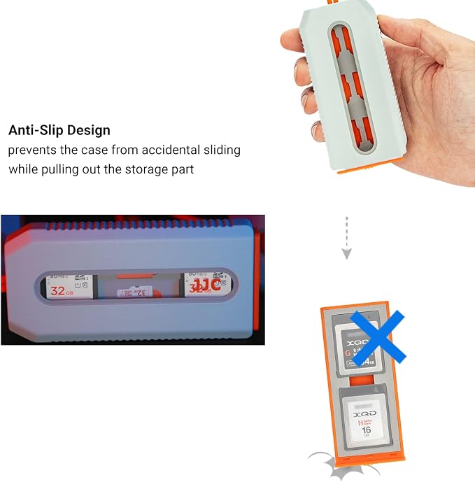 XQD Card Case, Cfexpress Type B Card Holder, XQD Card Organizer,Pop-up and Transparent Window Design, XQD Card Holder for Nikon Z8 Z9 Z6III Z6II Z7II Z6 Z7 D4 D850 D5 D500 D6 Panasonic DS1 S1R GH7 GH6 - Image 5
