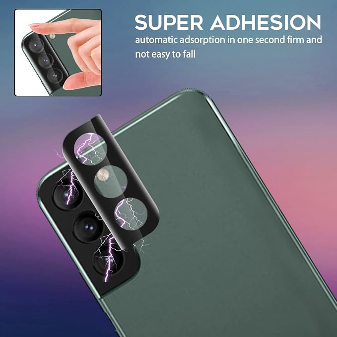 Orzero (3 Pack) Camera Lens Protector Compatible for Samsung Galaxy S22 5G, Samsung Galaxy S22 Plus 5G, Protector de Cámera Tempered Glass 9 Hardness HD Anti-Scratch Full Coverage Bubble-Free - Image 5