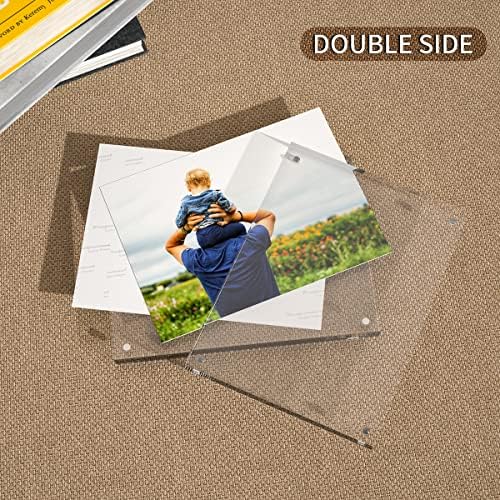 Sezanrpt Acrylic Picture Frame 6x8 Inches, High Transparent Magnetic Photo Frame, Double Sided Plexiglass Picture Frame 12mm + 12mm - Image 4