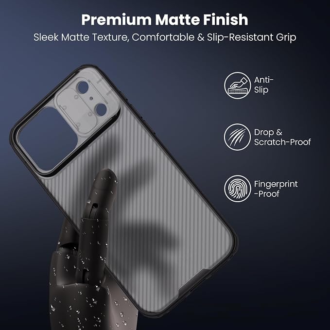 Nillkin for iPhone 17 Pro Case with Slide Camera Cover & Thin Slim Fit | Shockproof Protective | Protector Privacy | Phone Case Camera Lens Protector, Transparent Black - Image 5
