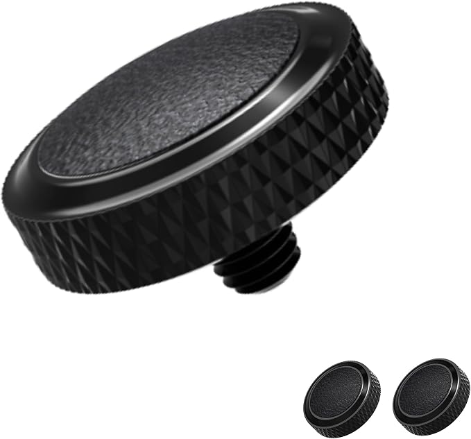 JJC Soft Shutter Release Button for Fujifilm X100VI XT50, Black, 2-Pack | for Fuji Fujifilm X-T5 X-T4 X-T50 X-T30 III II X100 V VI X-E5 X-E4 X Half Sony RX1R II RX10 IV III Leica Q3 M10 Nikon Zf Df - Image 2