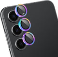 Camera Lens Protector for Samsung Galaxy S23/S23 Plus/S24,1 Pack | Tempered Metal Glass Camera Cover, HD Clear Anti-Scratch Lens Screen Protector Film,Case Friendly,Colorful Titanium by Unknown