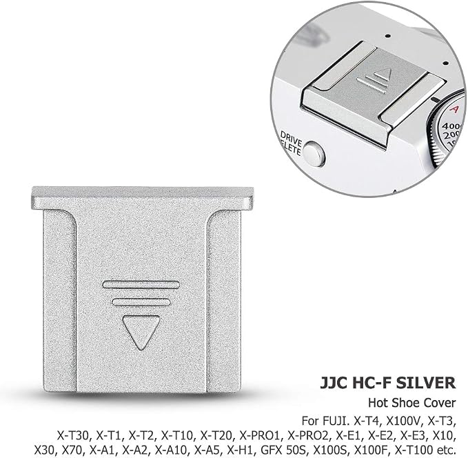 JJC 2 PCS Hot Shoe Cover Cap for Fujifilm Fuji XM5 XT5 XT50 XT30 II, Silver | Camera Hotshoe Cover for Fuji X-M5 X-T5 X-T4 X-T50 X-T30 II X100VI X100V X100 X-PRO3 X-S20 X-S10 X-E5 X-E4 X-T200 GFX100 II - Image 9