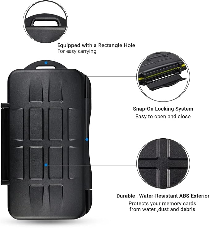 JJC 6 Slots XQD Cfexpress Type-B Card Case Holder Storage Carry Organizer | Water-Resistant, Shockproof Card Protection, Nikon Z8 Z9 Z6III Z6II Z7II Z6 Z7 D850 D500 D4 D5 D6 Fujifilm XH2 XH2S GFX100 II - Image 3