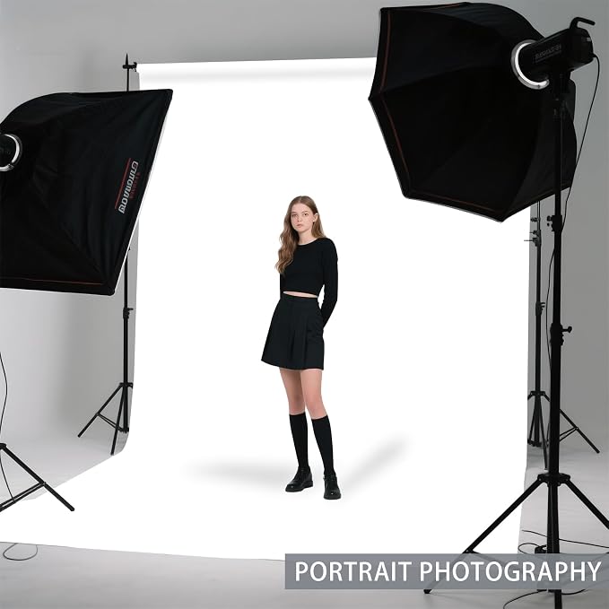 White Photo Backdrop for Photoshoot Background Photography 5x7ft | Polyester, Portrait Product Professional Fashion Shoot, Festival Celebrations - Image 4