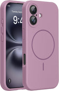 miracase Magnetic for iPhone 16 Plus Case, [Soft Anti-Scratch Microfiber Lining], Compatible with MagSafe, Liquid Silicone Shockproof Drop Protection Phone Case for 16 Plus,Blackcurrant by Miracase