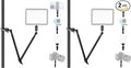 UTEBIT 22 Inch Magic Arm Camera Mount with Super Clamp 1/4" 3/8" Screw Hole (Pack of 2) by UTEBIT