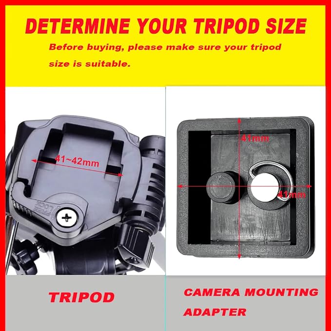 2 Pack 41mm Tripod Quick Release Plate Camera Mounting Adapter, QR Plate Camera Tripod Ball Head Parts Replacement Compatible with Sunpak Kalimar Zomei Tripod Mount 1 5/8’’ - Image 7