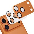 for iPhone 17 Pro Camera Lens Protector, 2 Pack | Aerospace-Grade Aluminium | Full Protective Cover | Anti-Glare Sapphire Glass | Colour-Matched Finish White & Cosmic Orange by MCraftsman