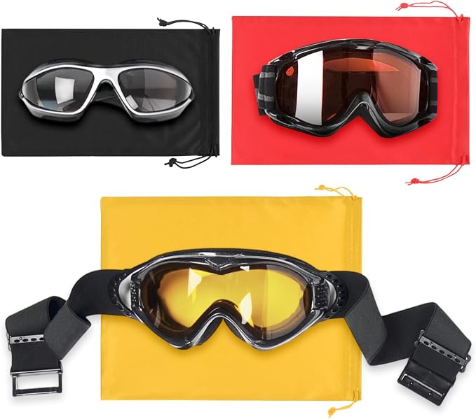 M METERXITY Ski Goggle Bag, Soft Microfiber Pouch Bags Case with Drawstring for Snow Goggles/Camera Lenses/Sunglasses - Image 4