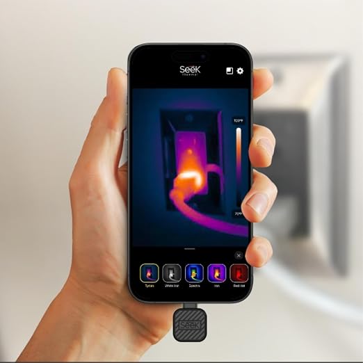 Seek Thermal - Nano 300 Thermal Camera for Apple iOS with USB-C Connector, iPhone Thermal Camera, High Resolution 320 X 240 Thermal Imager, 25hz Imaging Frame Rate, -4°F~626°F, iPhone 15 & 16 - Image 2