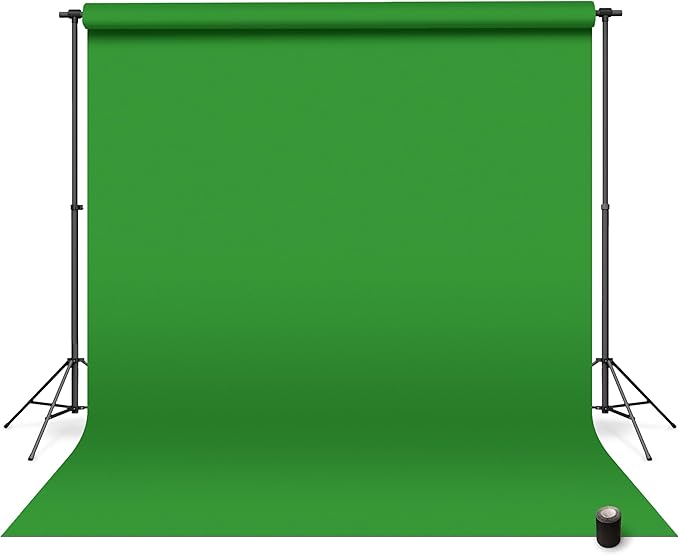 Denny Mfg Seamless Paper Backdrop for Photoshoot, Green Screen, 86in x 36ft | Backdrop Roll, Matte Finish for Portraits, Product Photos and Video Shoots, Includes Free Roll Gaffer Tape (2 in x 13 ft) by Unknown