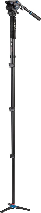 Benro Aluminum 4 Series Flip-Lock Video Monopod Kit w/ 3-Foot Articulating Base and S6 Video Head (A48FDS6) - Image 5