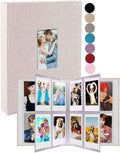 GPIRAL Mini Polaroid Photo Album Book 208 Vertical Photos - Linen 2x3 Photo Album Compatible with K-pop Photocards, Fujifilm Instax Mini Film 7s 8 9 11, Polaroid Snap/PIC 300, Zip Printer, Beige by GPIRAL