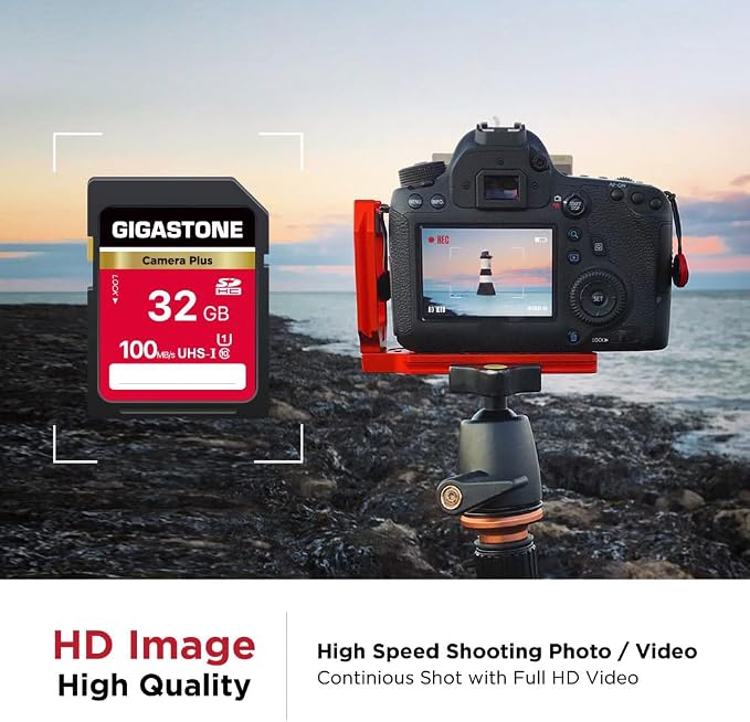 GIGASTONE 32GB SD Card 2-Pack, Camera Plus, UHS-I U1 Class 10 SDHC Memory Card Full HD Video for Digital Camera Speed up to 100MB/s, with 2 mini Cases - Image 4