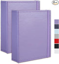 Photo Album 5x7 52 Pockets Pack of 2 Leather Cover Picture Book Holds 5x7 Photos for Wedding, Baby, Family, Graduation by CHERRICH