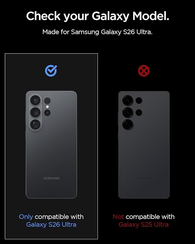 Spigen Camera Lens Protector for Galaxy S26 Ultra - Black [2 Pack] | GlasTR EZ Fit Optik Pro, 9H+ Tempered glass, Scratch resistant, Original photo quality, Auto-align tray, Case-friendly - Image 2