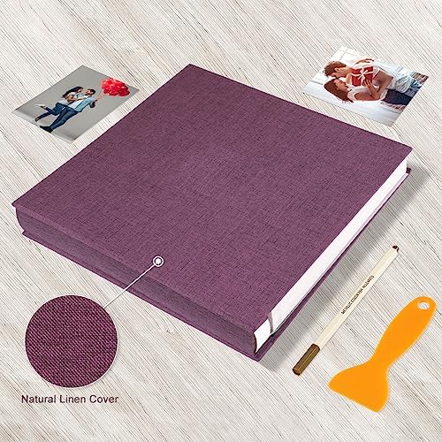 Photo Album Self Adhesive Pages 13.2x12.8 Scrapbook Purple 120 Pages - Image 4