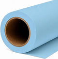 Yizhily Lite Blue Seamless Paper Backdrop, 53 in x 32.8 ft | Product photography; creative sets; event portraits; tabletop shoots; small studio photoshoots by YizhilySeamlessBackgroundPaper
