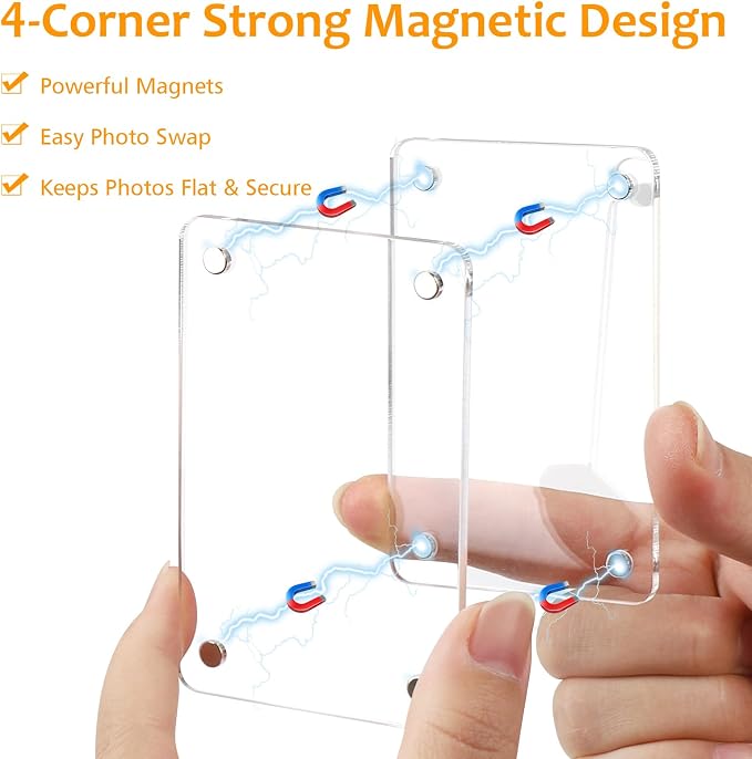 Accmor Car Picture Holder, Visor Photo Holder, Magnetic Acrylic Photo Clip | Clear, Horizontal & Vertical, Car Visor Photo Clip, Personalized Car Picture Frame, for Adding Family, Personal, Pets Photos - Image 3