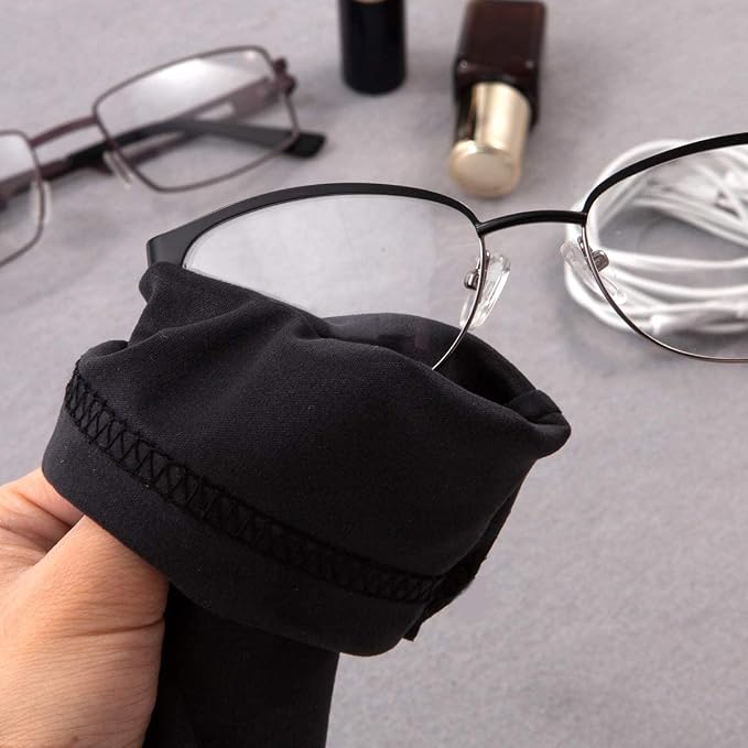 TRIUMPH VISION Glasses Case Soft Eyeglass Case Sunglass Pouch Cloth 3 Pack | Thick Microfiber Pouch Drawstring Pouch Eye Glass Bag Sunglasses Sleeve Storage, Lens Protection Cover,Cleaning Lens Screen - Image 6
