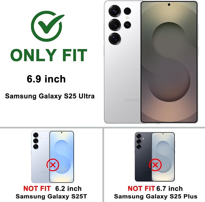 Gritup Fit for Samsung Galaxy S25 Ultra Case with Slide Camera Cover | 2 Pcs Screen Protector, Build in 360° Rotating Ring Kickstand, Military Grade Protective Phone Case, Blue - Image 2