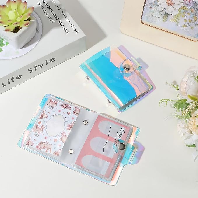 2 Pack 3x4in Polaroid Picture Album Instax Mini Photo Album 36 Pockets Colorful Rectangle PVC Plastic Wallet Small Book Holder Sets for 3 Inch Pictures Photos Photocard Holder Storage - Image 3