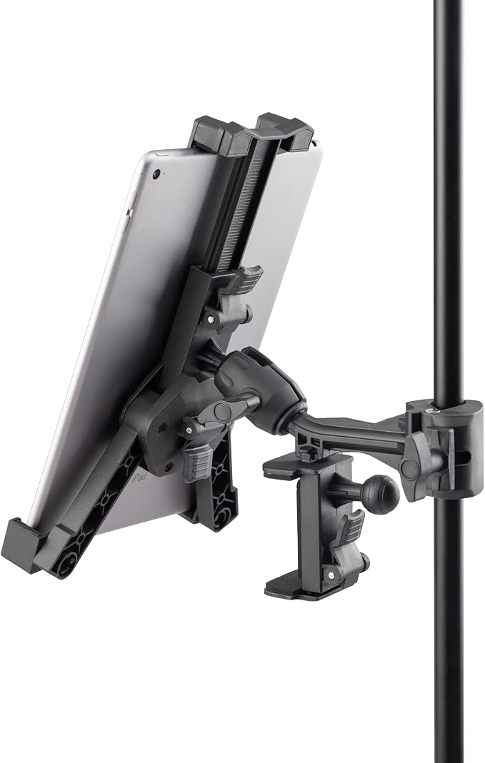 OnStage TCM1500 Tablet/Smartphone Holder (Setup for Tablets, Computers, E-Readers, Smartphones, and Phablets, Clamp Mount, Nonslip Padding, Adjustable Angle and Rotation, External Battery Holder) - Image 5