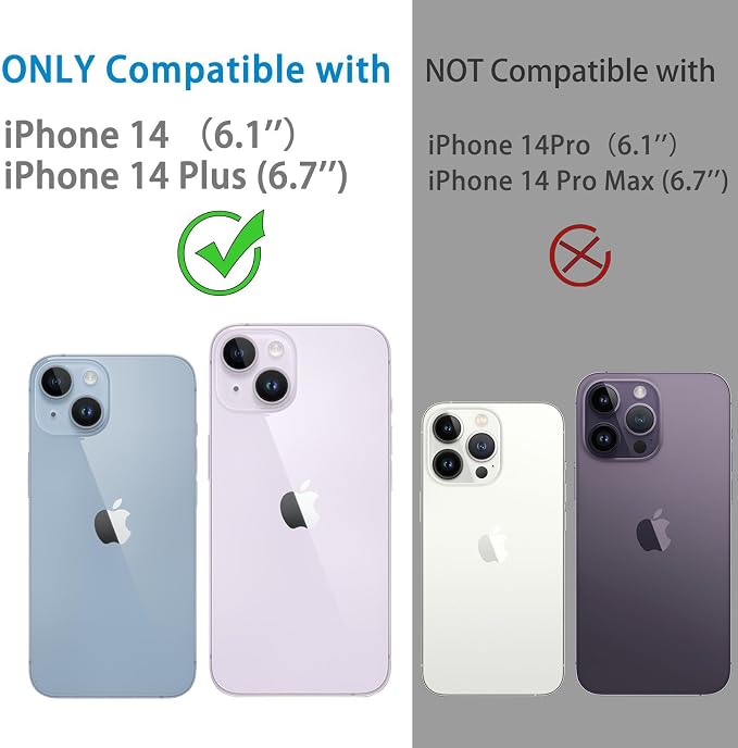 Dengduoduo 3 Pack Tempered Glass Camera Lens Protector for iPhone 14 6.1" & iPhone 14 Plus 6.7", Ultra HD, 9H Hardness, Anti-Scratch, Case Friendly, Easy to Install [No Affect on Night Shots] - Image 2