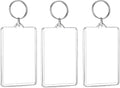 3Pcs Clear Plastic Picture Frame Keychain Rectangle Shapes Blank Photo Keychains Photo Display Plastic Blank Keychain Clip Photo Holders Photo Albums, Frames and Accessories by Qemixly