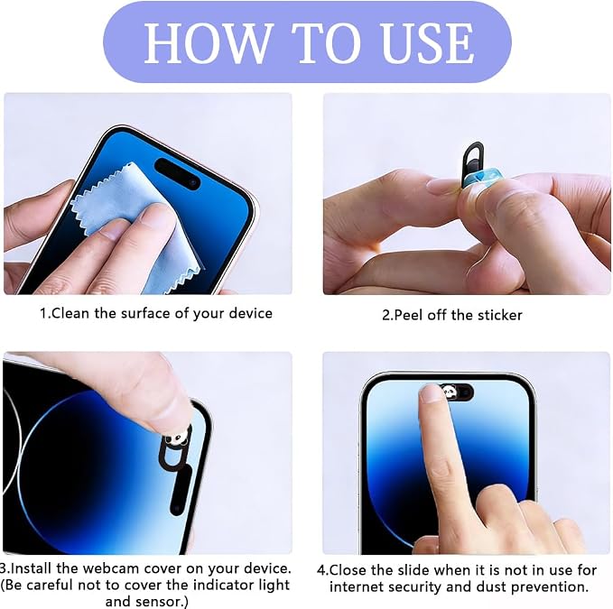 6Pcs 6 Styles Otter Cute Laptop Camera Cover Privacy Guard Accessories, 0.04 Inch Ultra Thin Webcam Cover Slide Protector Blocker for Desktop Computer Tablet Notebook Mini PC Office Use - Image 4