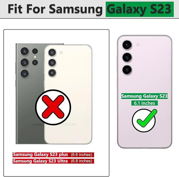 Gritup for Galaxy S23 Phone Case Military-Grade Shockproof with Kickstand | with 2 PCS Screen Protector, Slide Camera Cover, Heavy Duty Outdoor Protection Funda para Galaxy S 23 Cover-White+Black - Image 2