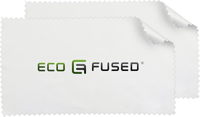 Eco-Fused Blue/Black Microfiber Cloth - 6x7 Inch - 12 Pack - Glasses & Lens Cleaning - Image 9
