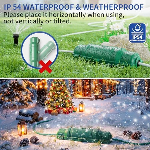 7 Pack Outdoor Extension Cord Safety Cover, Waterproof, Green - Image 6
