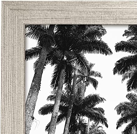 Americanflat 22x28 Poster Frame - Driftwood Engineered Wood with Polished Plexiglass - Wide Picture Frame for Vertical or Horizontal Wall Display - Epic Collection - Driftwood - Image 6