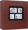 RECUTMS 1000 Photo Album 4x6 Pictures Leather Large Wedding Albums Brown | Extra Large Capacity, Black Page, Horizontal and Vertical Pockets, Anniversary Family Baby Memory PhotoBook, DIY Cover Window by RECUTMS