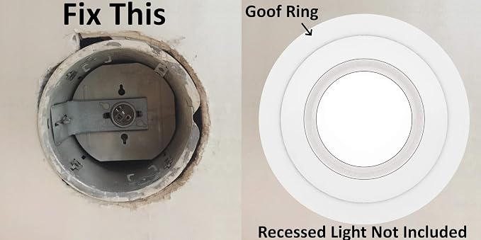 10 Pack Gloss White Goof Trim Ring for 8" Inch Recessed Can Lighting Down Light, Outer Diameter 8.6 Inches, Inner Diameter 6.2 Inches - Image 5