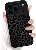 Cute Black Cheetah Print Phone Case for iPhone 17 Pro 6.3" | Aesthetic Leopard Pattern Design Cover Full Camera Lens Protective Shockproof Soft Slim TPU Funda for Men Women Girls by Unknown