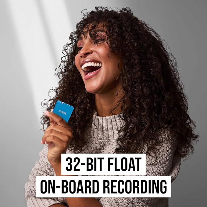 RØDE Wireless GO (Gen 3) – Compact Wireless Mic – Pristine Audio, 32-bit Float Recording, Automatic Level Control, for Phones, Cameras and Computers (Blue) - Image 3
