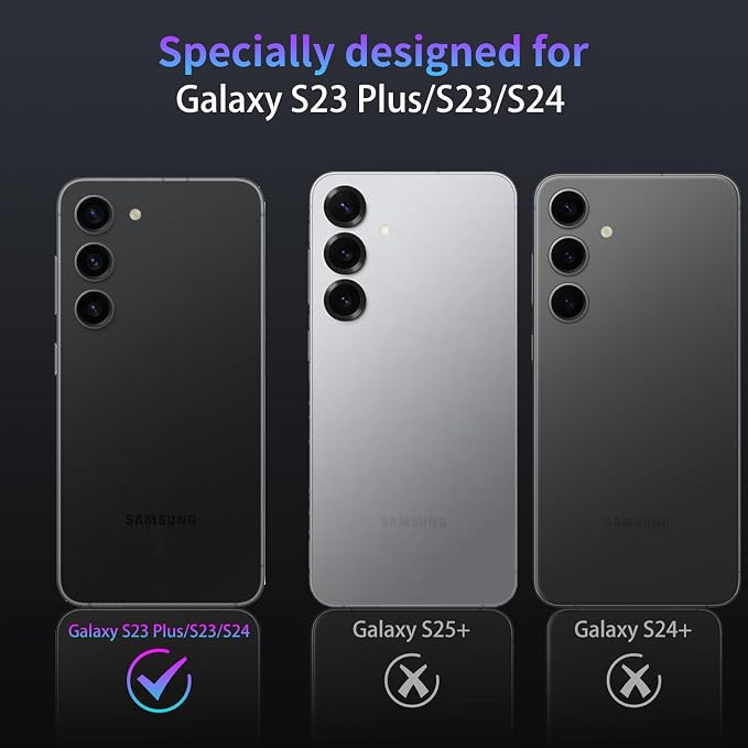 Camera Lens Protector for Samsung Galaxy S23/S23 Plus/S24,1 Pack | Tempered Metal Glass Camera Cover, HD Clear Anti-Scratch Lens Screen Protector Film,Case Friendly,Colorful Titanium - Image 2