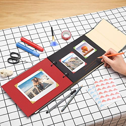 Firbon Scrapbook Album, DIY Photo Album with Black Pages Memory Book - Image 5