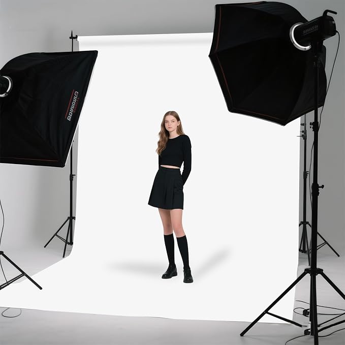 White Photo Backdrop for Photoshoot Background Photography 10x20ft | Polyester, Portrait Product Professional Fashion Shoot, Festival Celebrations - Image 4